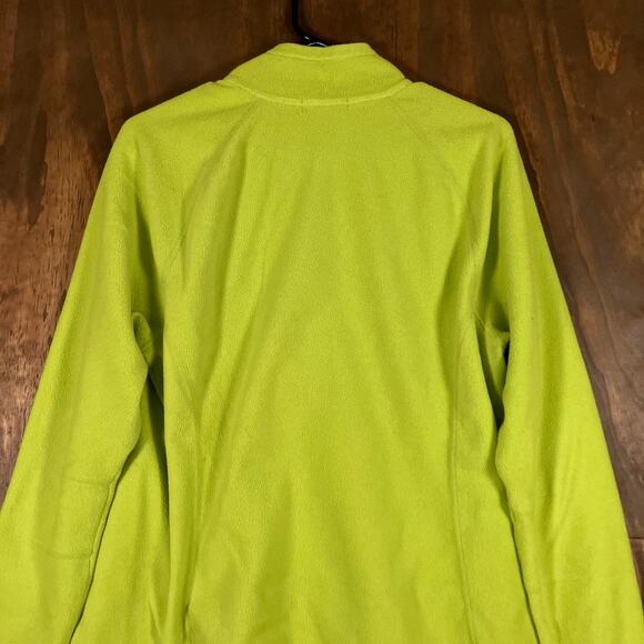 Eddie Bauer Womens Sweater Lime Blue Pullover Fleece 1/4 Zip Long Sleeve XL - Picture 11 of 12